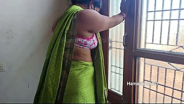 Chubby Indian MILF Wife in a Sexy Saree Gets Fucked Hard by Her Husband in Missionary and Doggystyle.