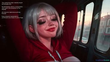 Destroying her mouth on the moving bus (AI)