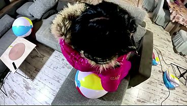 Dominant Pink Downjacket MILF Beach Ball Fetish. Deepthroat, Reverse Cowgirl, Doggy and Triple Cum preview