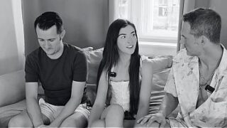Double Teaming British Hottie Rhiannon Ryder on Tom Games Pod