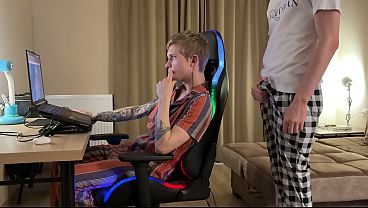 I am Fucked by my Stepbrother with a Big Dick, Deepthroat Blowjob and Anal Fucking