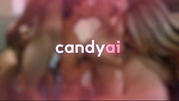 Interracial Gangbang with Two Goth Girls and a Busty Blonde – Candy AI