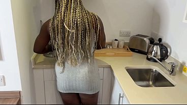 POV Black on Black Kitchen Fuck Ebony Xeinna Rose BBC