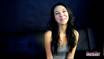 Sabrina Spreads Wide During Audition To Reveal Her Petite Hairy Pussy!