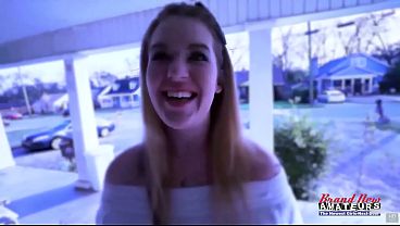 Stacie Busty Newbie Goes From Shy Smile To Messy Oral Finish!