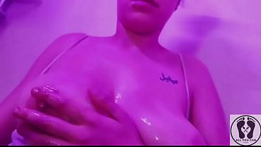 WET AND MESSY FULL BODY OILED BOOBS ASS PUSSY IN THE SHOWER